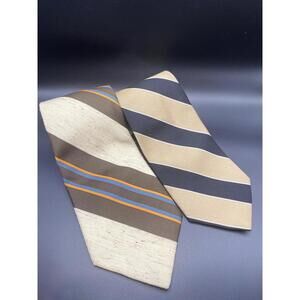 Set of Two Vintage 70’s Striped Men's Ties